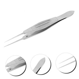 Healeved Meibomian Gland Expressor Angled Pointed Tweezers Metal for Eye Massage