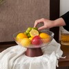 HOMTERN Fruit Bowl Comes with Draining Dase Fruit Dasket,Transparent Fruit