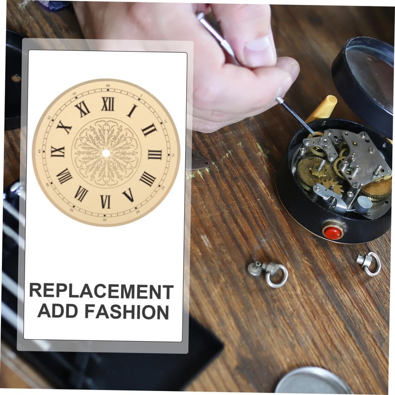 SEWACC DIY Clock Dial Replacement Stylish Round Clock Dial Part