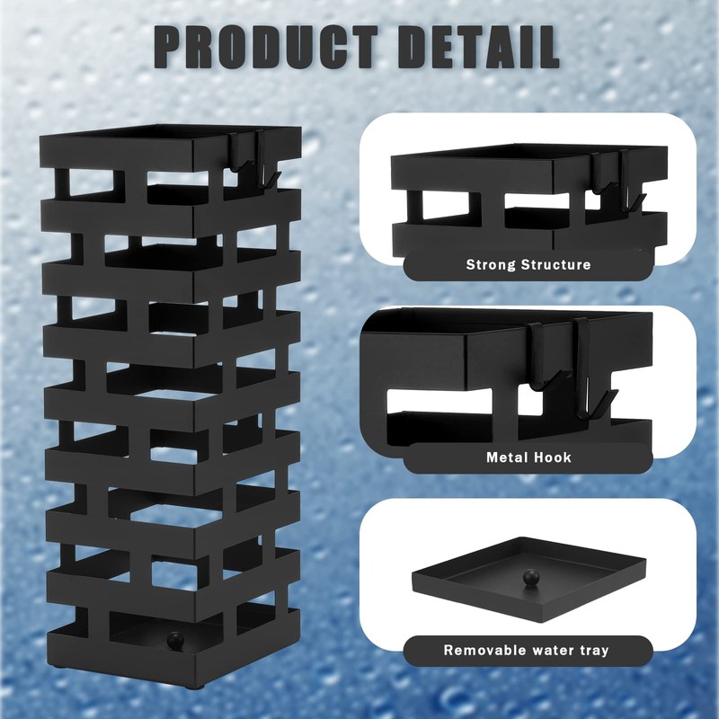 Tudomro Umbrella Stands for Entryway Large Metal Umbrella Holder 6.3