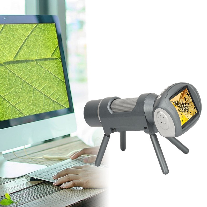 2 In Screen Kids Digital Microscope with 8 LED Lights