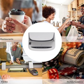 UV Counterfeit Bill Money Detector AL 09 Compact Portable LED Lamp Currency Check, Automatic On Off, for Bills Credit Cards Passports