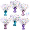CraftyDream 6 Pcs Table Decorations Rainbow Unicorns Metallic Gleam Foil