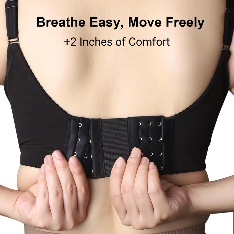 FEUNLEM 4 Hook Bra Extenders for women, Adjustable 4 hook