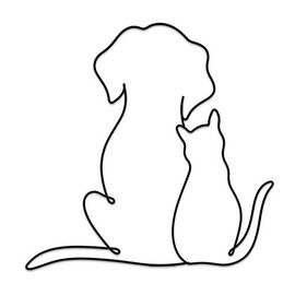 Matani Metal Cat Wall Decor | Cat Wall Art | Metal Wall Art | Minimalist Room & Living Room Wall Décor (Cat & Dog)