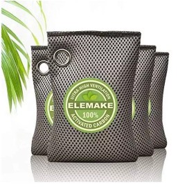 California Home Goods Air Purifying Bag Activated Bamboo Charcoal Room & Car Air Freshener 200g 4-Pack
