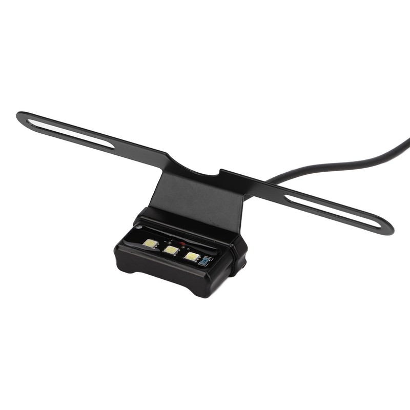 Motorcycle License Plate Lamp Blue LED with Bracket Univeral for