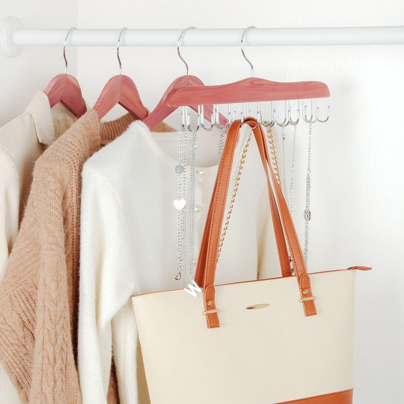 TOPIA HANGER Bra Hangers for Closet Organizer, Cedar Wooden Hangers
