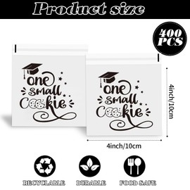 CCINEE 400pcs Graduation Cellophane Treat Bags,Self Adhesisve Graduation Cap Candy Cookie Gift Bags Cello Goodie Bag for 2025 Graduation Party Supplies