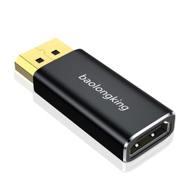 4K DisplayPort to HDMI Adapter, DP to HDMI Converter Video UHD 2K@120Hz,4K@30 DP to HDTV Male to Female Uni-Directional adapter Compatible for Dell, Lenovo, HP, AMD, GPU, NVIDIA 1pcs (black)