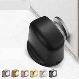 NOVOCE Zinc Alloy Strong Magnetic Door Stop Suction Bedroom Door Collision Door Touch Magnetic Door Stopper 1Pcs (Color : Brushed)