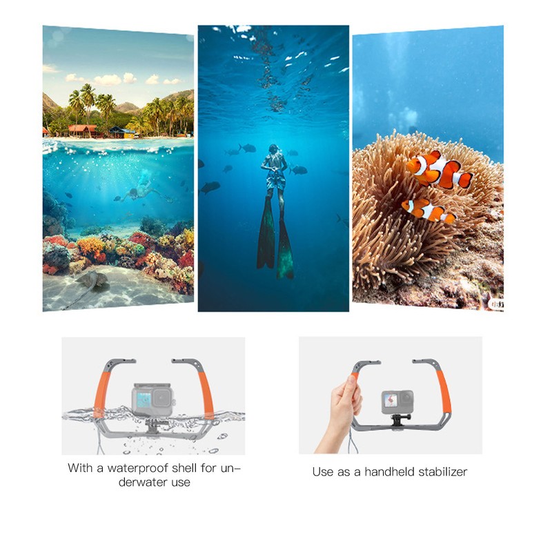 TELESIN Diving Camera Rig Stabilizer Handheld Waterproof Underwater Camera Stabilizer