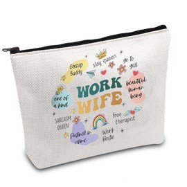 Work Bestie Gift Work Wives Cosmetic Bag Work Wife Makeup Bag Work Best Friend Gift Coworker Gift Colleague Farewell Gifts (Work Wife C)