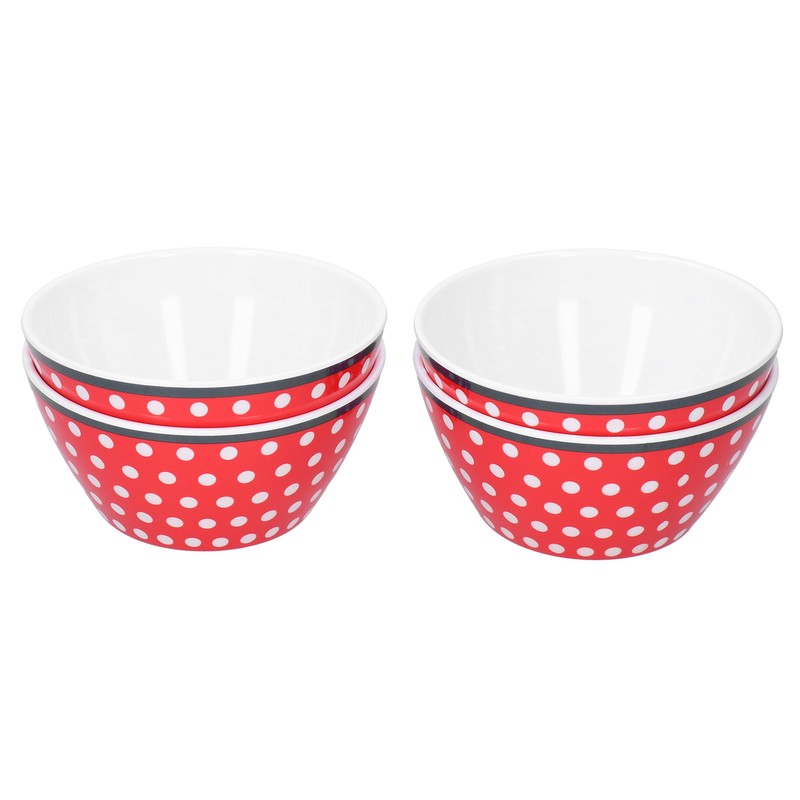 4PCS 6in Salad Bowl Dinner Serving Bowl Sets Kitchen Imitation