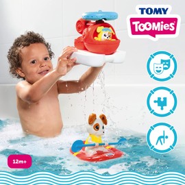 Toomies E73307C Tomy Sea Set Floating Helicopter and Rescue Raft Bundle – Water Spinning Rotor – Pilot Squirter – Baby Bath Toy & Pourer – Suitable from 12 Months