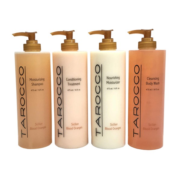 Baronessa Cali's Tarocco 4 packs - 16 oz Shampoo, Conditioner, Moisturizer, Wash