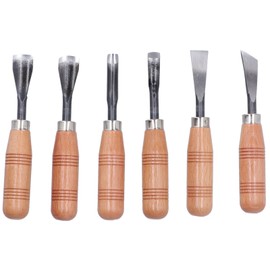 6Pcs Stamp Carving Knife Wood Chisel Set HandMade Art Craft Cutting Engraving Supplies