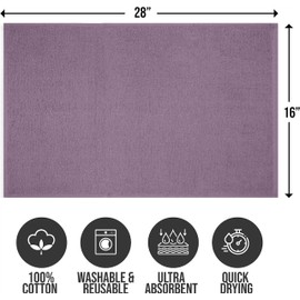Softolle Salon Towels – Pack of 24 (16"x27") 100% Cotton Ring Spun – Ultra Soft, Highly Absorbent Hand Towels – Bulk for Spa, Gym & Salon (Purple Ash)