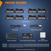 Nilight 8PCS Led Strobe Lights with Controller 12V 24V Sync