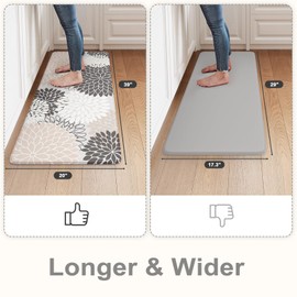 KIMODE Padded Anti Fatigue Floor Mat, Comfort Waterproof Standing Kitchen Mats, Boho Kitchen Rugs and Mats Under Desk, 20" x 39" Non Slip Ergonomic Mat Front Sink