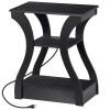 Segawe 3 Tier End Table with USB & Charging Station