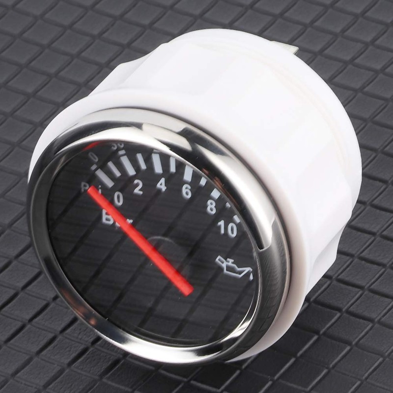 24 V 12 V Oil Pressure Gauge, 2 in 0-10