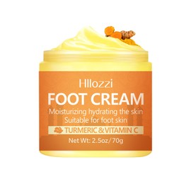Turmeric & Vitamin C Foot Cream for Dry Cracked Heels and Feet, Ultra-Hydrating Softening Foot Cream, Moisturizes for Healthy Feet, 2.5 oz