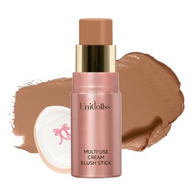Multi-Use Makeup Cream Blush Stick, Unidollss 3-in-1 Buildable Contour Bronzer Blush Stick, Hydrating formula, All day wear, Easy Application with Thu