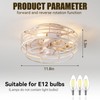 Youroke Ceiling Fan with Light and Remote, Modern Flush Mount