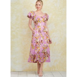 Simplicity Misses' Sweetheart Neckline Dress Sewing Pattern Packet, Design Code S9918, Sizes 12-14-16-18-20, Multicolor