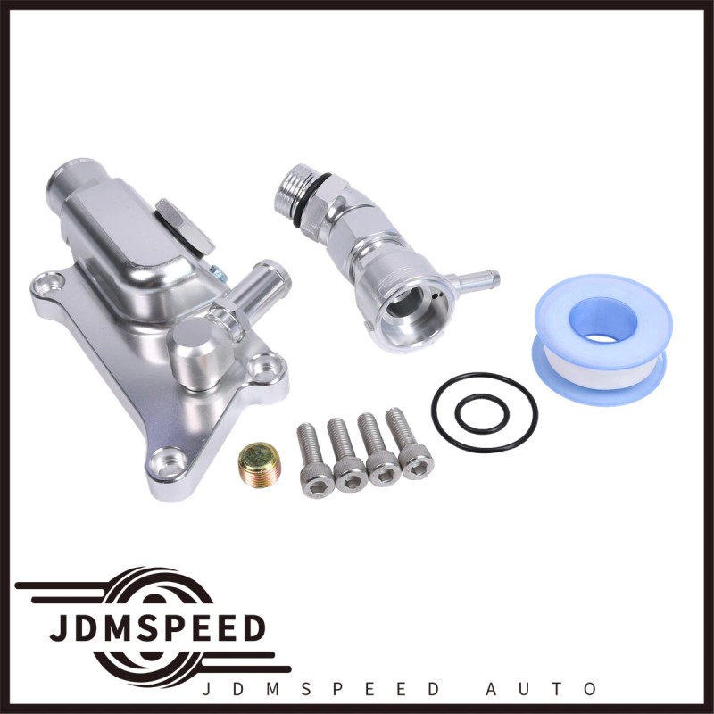 JDMSPEED AUTO Coolant Housing W/ Straight Elbow Hose Fitting Upper