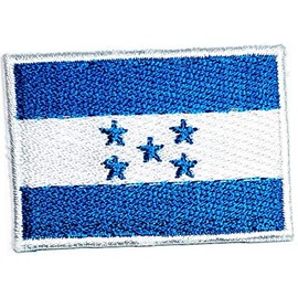 Mini Small Flag 1.2X1.7 Inch. Honduras Flag Country Patch Embroidered Military Tactical Flag Patches Badge Repair Patches for Hats, Jackets, Shirts, Vests, Shoes, Jeans (06)