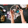 Dream Catcher for Good Dreams with Beads and Real Feathers,