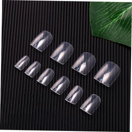 BIUDECO 1set Transparent Fake Nail Tips Patches Easy to Apply Manicure Stickers for Stylish Nail Art Designs for Parties and Holidays for Women