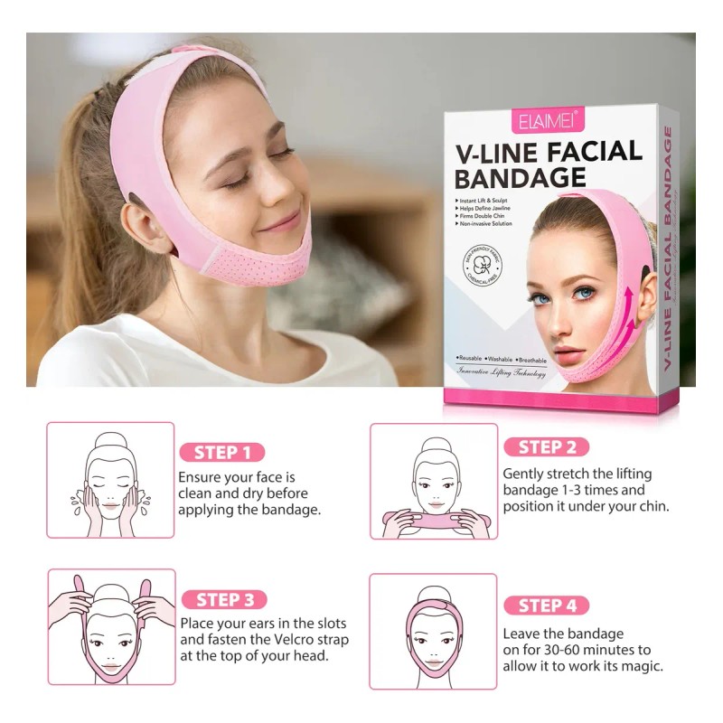 Faja Facial Mentonera Reafirmante Para Bichectomía Grande