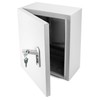 QWORK Heavy-Duty Outdoor Electrical Box, Fiberglass Reinforced Polyester, Steel, 12x10x6