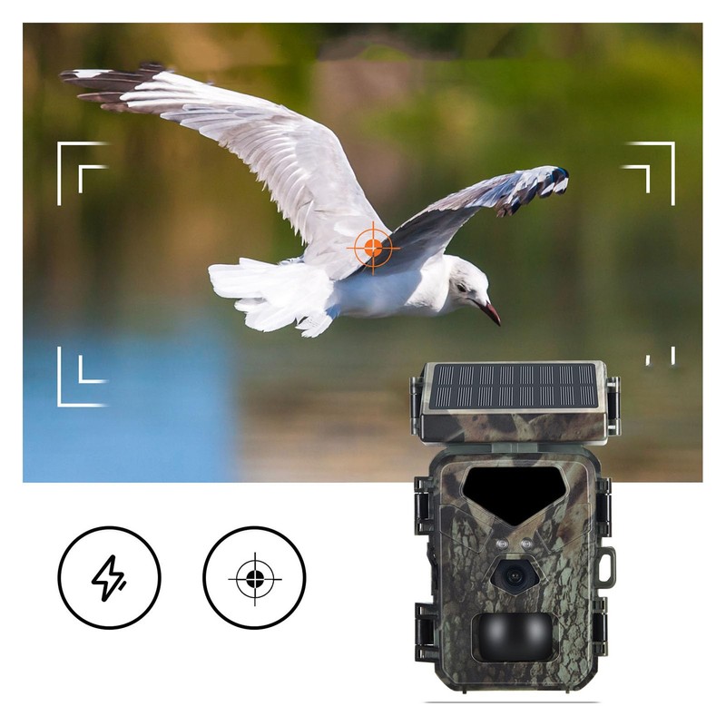 Tosuny Solar Wildlife Camera, 1080P 30fps 20MP Wildlife Camera, Wildlife