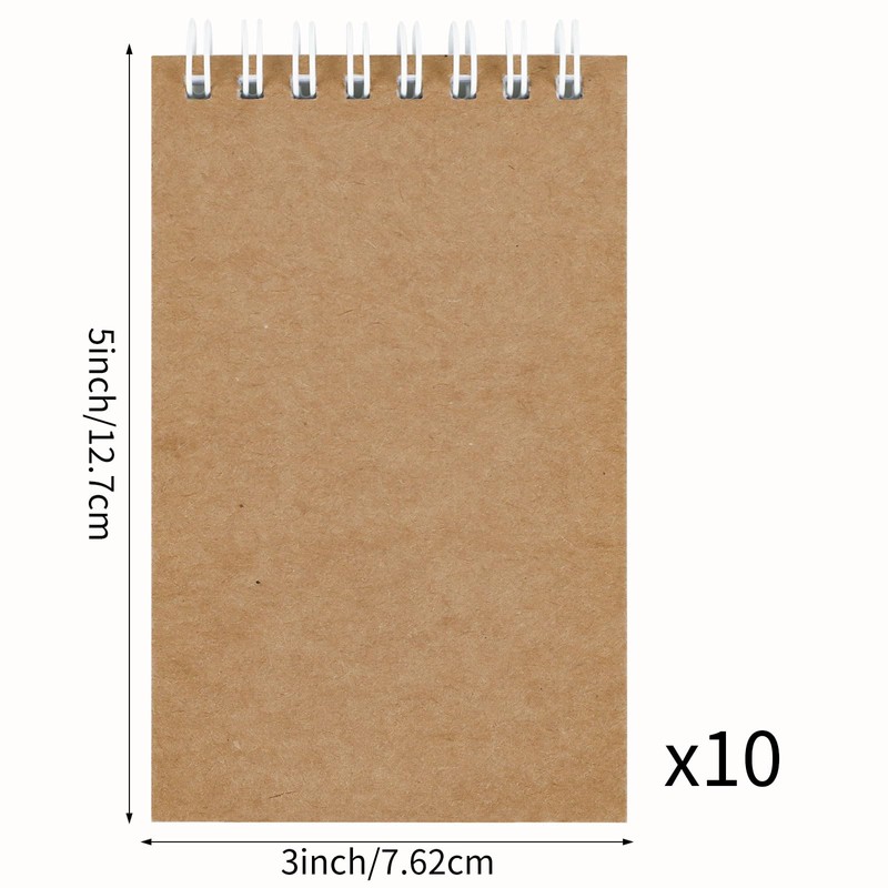Hooqict 10 Pack Small Pocket Notebook Mini Notebooks Bulk Small