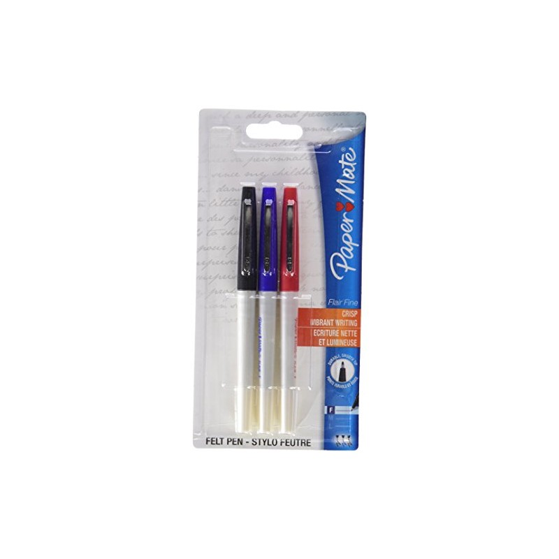 Paper Mate Flair Fine Fibre-Tip Pen Assorted Colours - Pack