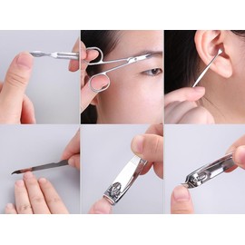 Manicure, Pedicure, Nail Clippers Set, Case 7 Pieces