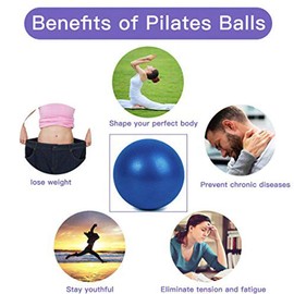 SWINILAYA Exercise Ball Small Pilates Ball 25 cm Yoga Ball Baby Soft & Non-Slip Gym Ball with Pump Ball Fitness Ball Small for Yoga Home Office Seat Ball (Purple)