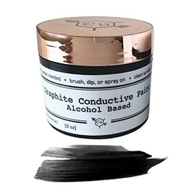 Electroforming Conductive Paint | 2oz Alcohol Based Graphite Paint for Copper Electroformed Jewelry | Sold Singly or in a Set