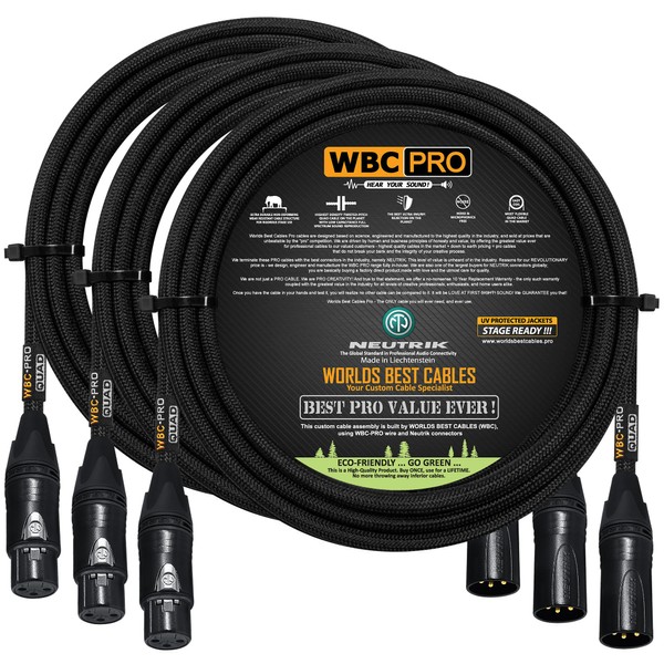 3 Units - 10 Foot - WBC-PRO-Quad Ultra-Silent Ultra-Flexible Balanced