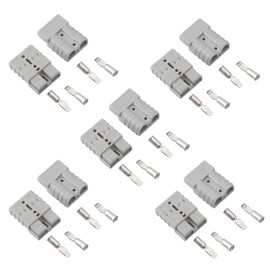 micrl 10 Pcs 6-8 Gauge 50 Amp Battery Quick Connect/Disconnect, 12V Jumper Cable Plug Wire Connector Kit for Recovery Winch, Forklift, Towing Systems(Grey)