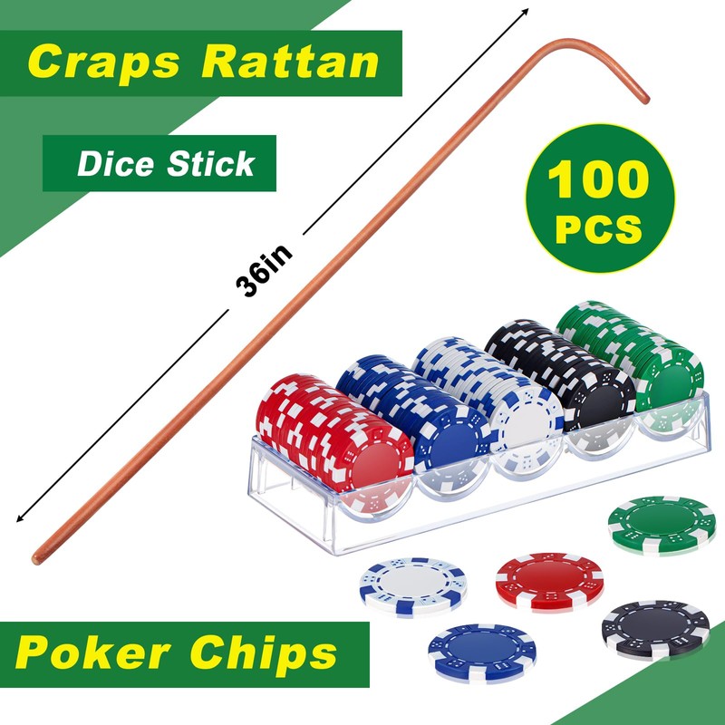 Leyndo Craps Tabletop Game Set, Includes 35" x 70" Rubber