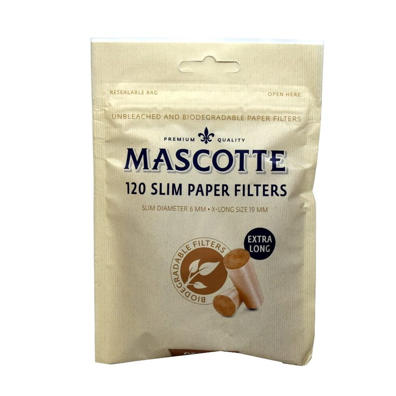 Mascotte Unrefined Organic Biodegradable 6mm Slim X-Long Filters - 360