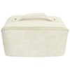 Makeup Cosmetic Bag Large Capacity Embossed Pattern Multifunctional Divider PU