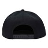 DALIX Cheeseburger Embroidered Snapback Flat Billed Hat in Black