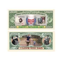 American Art Classics Father's Day Million Dollar Dad Collectible Bill with Bill Protector