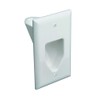 DATA COMM Electronics 45-0001-WH 1-Gang Recessed Low Voltage Cable Plate - White